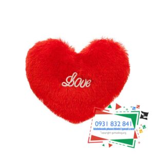 Gối trái tim vải nhung