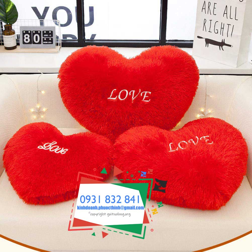 Trái tim bằng bông mềm mịn